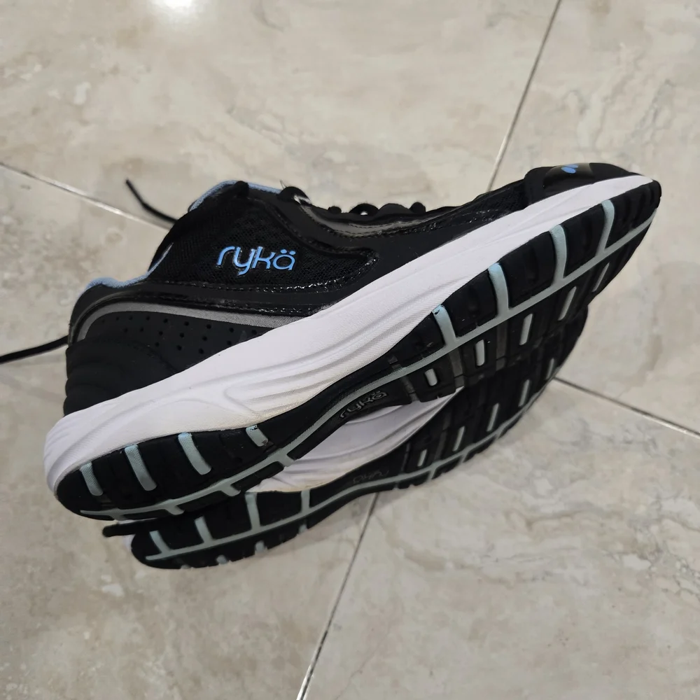 Ryka Dash 3 Women’s Size 7 Walking Athletic Sneakers Black Blue